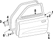 Diagram for Mitsubishi Mirage Door Seal - MR184673
