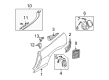 Diagram for Mitsubishi Fuel Door Hinge - 5945A006