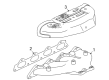 Diagram for Mitsubishi Exhaust Manifold Gasket - MR323654
