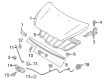 Diagram for Mitsubishi Hood Hinge - 5905A182
