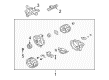Diagram for Mitsubishi Alternator Bracket - 1801A038