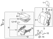 Diagram for Mitsubishi Seat Covers - 6901B727HJ