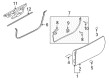 Diagram for Mitsubishi Door Seal - MR987809