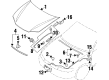 Diagram for Mitsubishi Mirage Hood Release Cable - MR185813