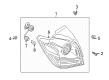 Diagram for Mitsubishi Outlander Sport Tail Light Lens - 8330B196