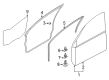 Diagram for Mitsubishi Door Seal - MR647404