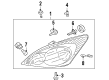 Diagram for Mitsubishi Diamante Headlight Bulb - MS820968