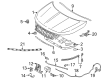 Diagram for Mitsubishi Hood Hinge - 5905A208