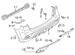 Diagram for Mitsubishi Bumper Reflector - 8355A098