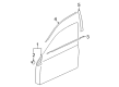 Diagram for Mitsubishi Lancer Door Moldings - MR525756