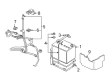 Diagram for Mitsubishi Battery Hold Downs - MR496332