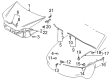 Diagram for Mitsubishi Hood Hinge - MB866526