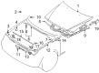 Diagram for Mitsubishi Hood Hinge - MR473529