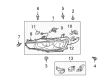 Diagram for Mitsubishi Outlander Headlight Bulb - MS820960