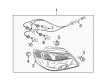 Diagram for Mitsubishi Outlander Tail Light Lens - MN175256
