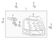 Diagram for Mitsubishi Outlander Tail Light Lens - 8330A380