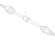 Diagram for Mitsubishi Eclipse Cross Axle Shaft - 3815B167