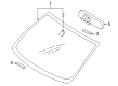 Diagram for Mitsubishi Windshield - 6102B719