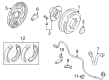 Diagram for Mitsubishi Brake Dust Shields - MR569084