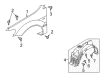 Diagram for Mitsubishi Wheelhouse - MN133147