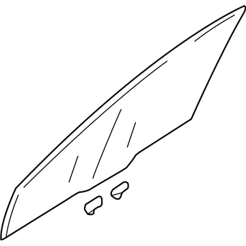 Mitsubishi 5706A888 Door Glass, Passenger Side