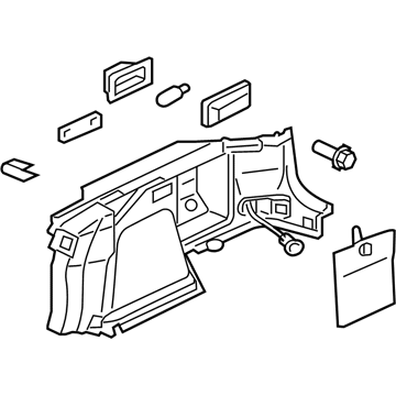 Mitsubishi MN185273HA Lower Quarter Trim, Driver Side