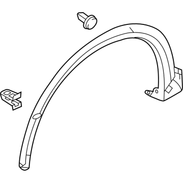 Mitsubishi 7400A713 Wheel Opening Molding, Driver Side