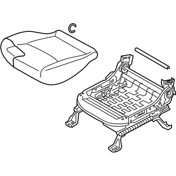 Mitsubishi 6911B843XA Cushion Assembly, Driver Side Black