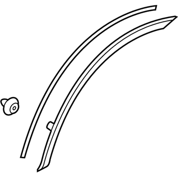 Mitsubishi 7407A677 Wheel Opening Molding, Driver Side