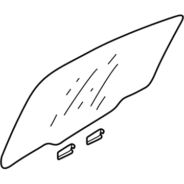 Mitsubishi MR487180 Door Glass, Passenger Side Gray