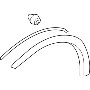 Mitsubishi 7407A675 Wheel Opening Molding, Driver Side