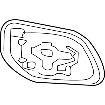 Mitsubishi 7632A472 Mirror Glass, Driver Side