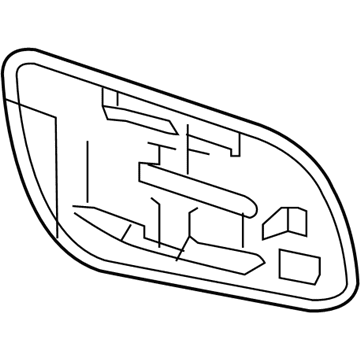 Mitsubishi 7632A635 Mirror Glass, Driver Side