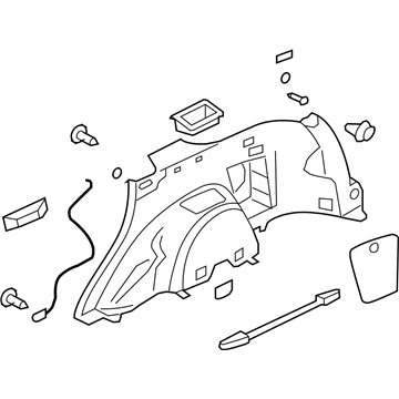 Mitsubishi 7230A189XA Lower Quarter Trim, Driver Side Black