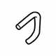 Mitsubishi MB605492 Overflow Hose, Rubber