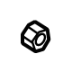 Mitsubishi 4410B033 Inner Tie Rod Adjust Nut