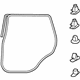Mitsubishi 5755A023 Door Weatherstrip, Driver Side