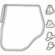 Mitsubishi 5755A227 Door Weatherstrip, Driver Side
