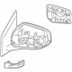 Mitsubishi 7632B805 Mirror Assembly, Driver Side