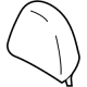 Mitsubishi 6971A737HA Headrest, Outer Gray