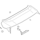 Mitsubishi 6515A615BA Spoiler Assembly Blue
