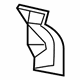 Mitsubishi 5370A073 Splash Guard, Driver Side