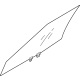 Mitsubishi 80300W010P Door Glass, Passenger Side