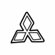 Mitsubishi MR416795 Emblem Red