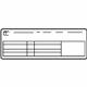 Mitsubishi 7430A237 Tire Info Label