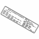 Mitsubishi 7810A011 A/C Label
