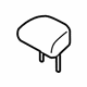 Mitsubishi 6971A150XF Headrest, Center, Driver Side Black
