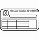 Mitsubishi 7430B548 Tire Pressure Label
