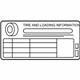 Mitsubishi 7430C565 Tire Pressure Label