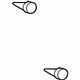 Mitsubishi MR533347 Quarter Glass Clip